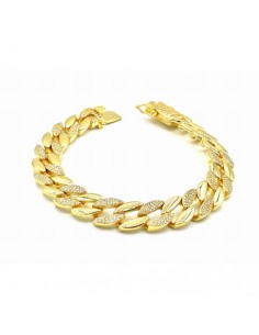 Pulsera de plata ch eslabones ovalados diamantado