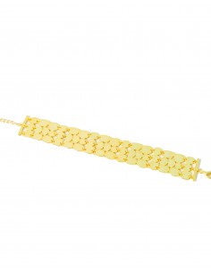 PULSERAS PLATA LISA 2 CM BAÑO ORO
