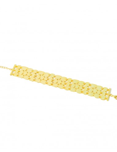 PULSERAS PLATA LISA 2 CM BAÑO ORO