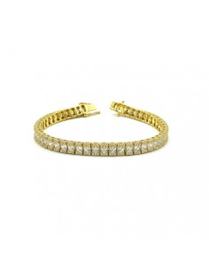 PULSERAS PLATA CIRCONITAS BAÑO ORO
