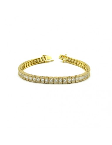 PULSERAS PLATA CIRCONITAS BAÑO ORO