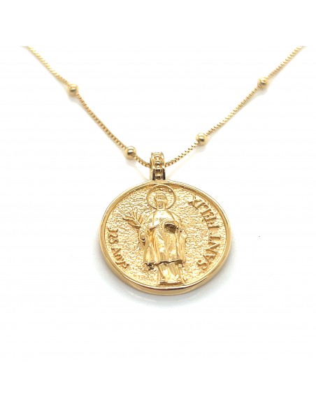 Cadena 40cm + Colgante Sant Fèlix plata ch 1ª ley