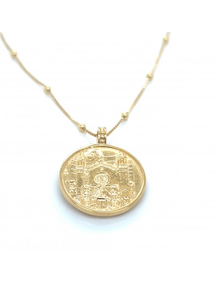 Cadena 40cm + Colgante Sant Fèlix plata ch 1ª ley