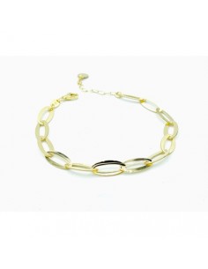Pulsera de eslabones ovalados en plata chapada 