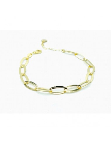 Pulsera de eslabones ovalados en plata chapada 