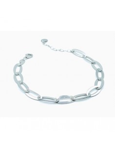 Pulsera de eslabones ovalados en plata 