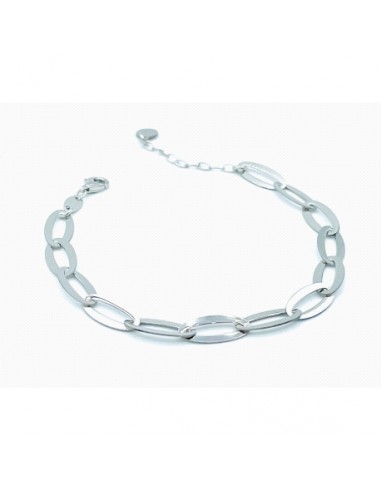 Pulsera de eslabones ovalados en plata 