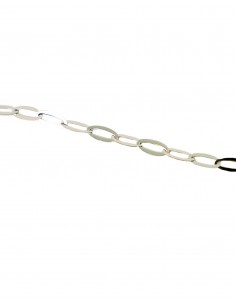 Pulsera de eslabones ovalados en plata  2