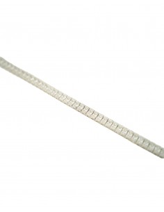 Pulsera riviere cuadrada en plata con circonitas 2