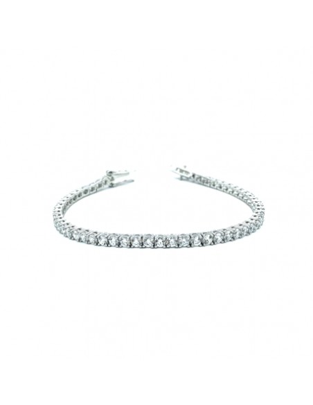 PULSERAS PLATA RIVIER 4 GARRAS 3 MM