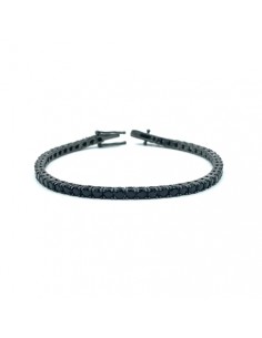 PULSERAS PLATA negra 3MM