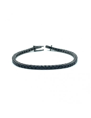 PULSERAS PLATA negra 3MM