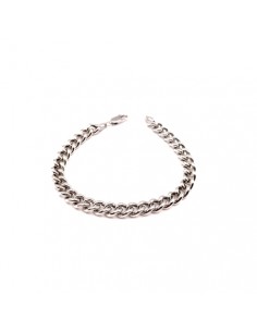 PULSERAS PLATA BARBADA RODIO 7,3 MM