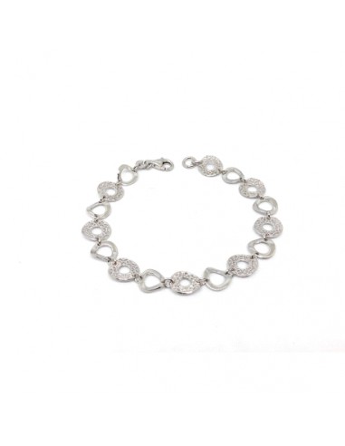 Pulsera de plata con formas y circonitas