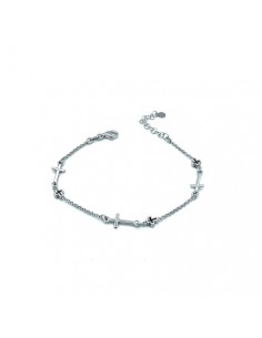 Pulsera de plata con cruces