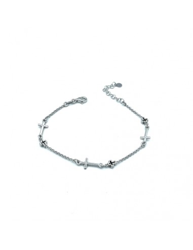 Pulsera de plata con cruces