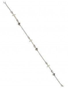 Pulsera de plata con cruces 2