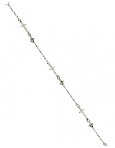Pulsera de plata con cruces