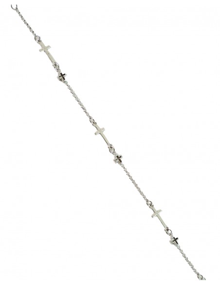 Pulsera de plata con cruces