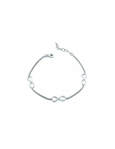 Pulsera de plata con símbolos de infinito