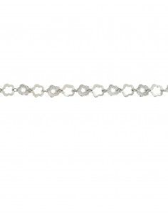 Pulsera de plata con flores caladas 2
