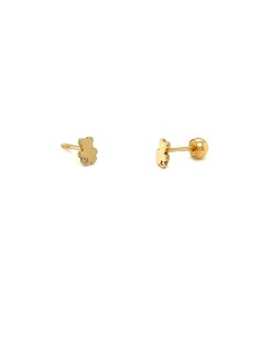 PENDIENTES OSITO ZN ROSCA ORO DE 18K