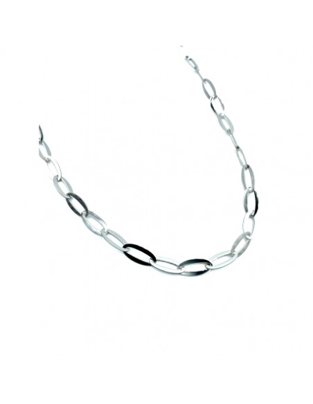 Gargantilla de plata con eslabones ovalados