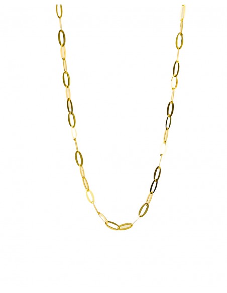 Gargantilla de plata con eslabones ovalados chapad