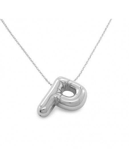 Gargantilla de inicial P en plata