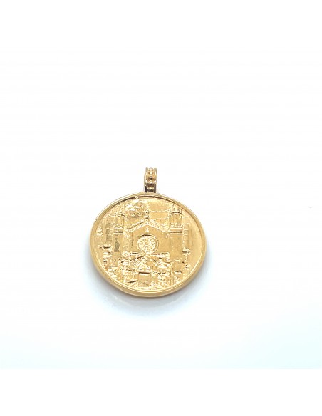 Colgante Sant Fèlix plata chapada de 1ª ley