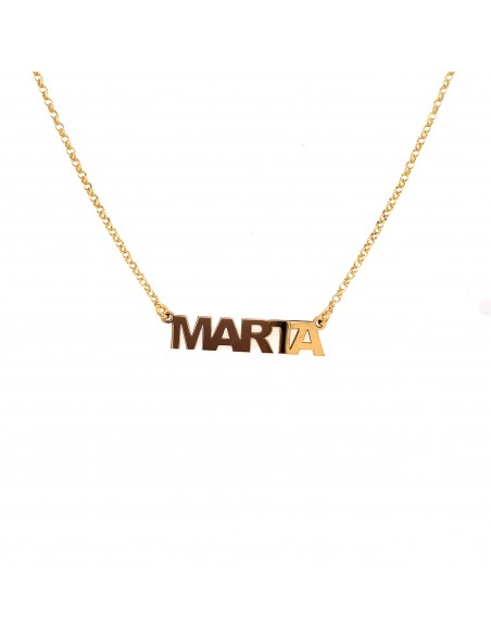 GARGANTILLA NOMBRE PLATA CHAPADA DE 1ª LEY