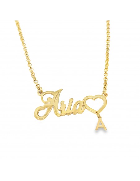 Gargantilla Personalizada nombre Aria plata