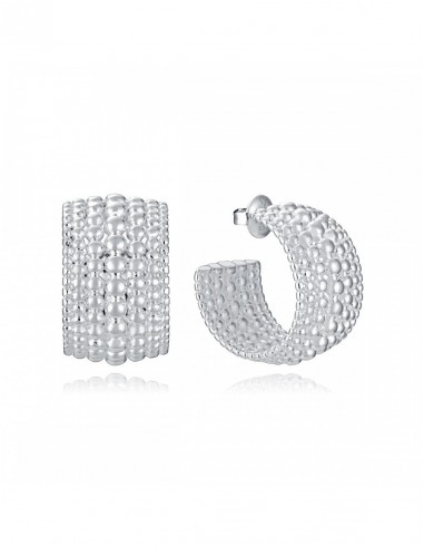 Pendientes de acero chapado en plata 999 