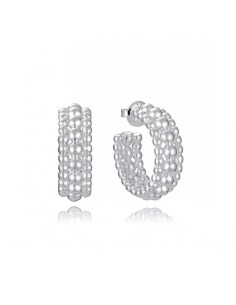 Pendientes de acero chapado en plata 999 colección