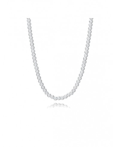 Collar de acero chapado en plata 999