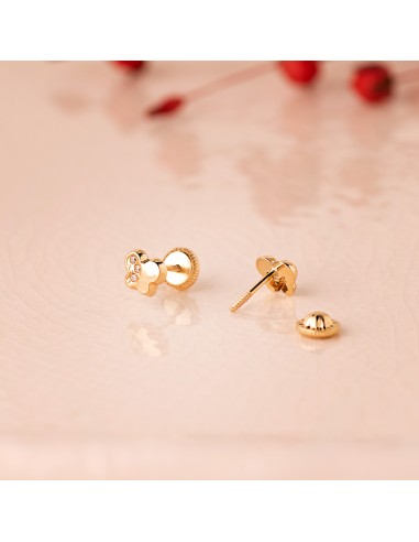 18k-Pendientes bebé mariposa zn 4,5x5,5mm rosca