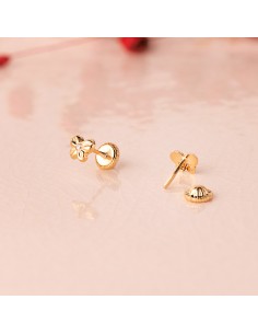 18K PENDIENTES BEBÉ ORO AMARILLO MARIPOSA 2