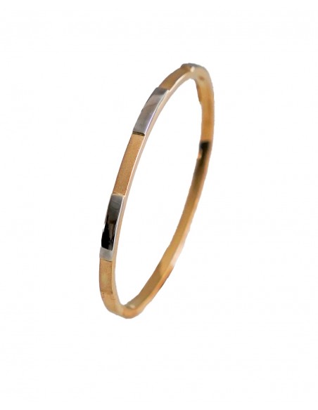 Esclava para mujer de oro bicolor 18k