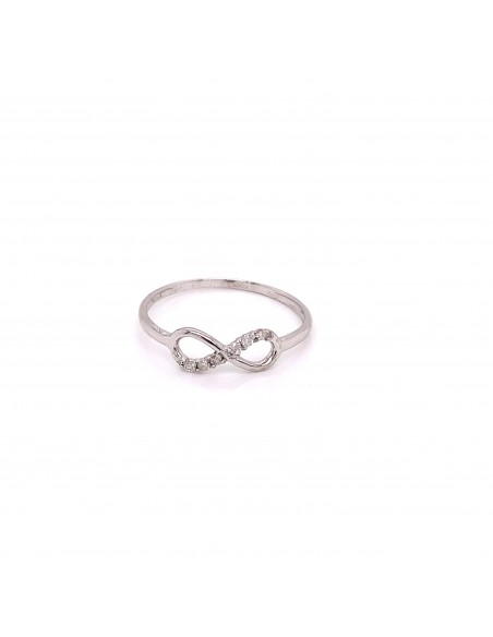BR 0.060KT ANILLO INFINITY ORO BLANCO DE 18K
