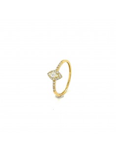 ANILLO OVAL CIRCONITAS ORO DE 18K 2