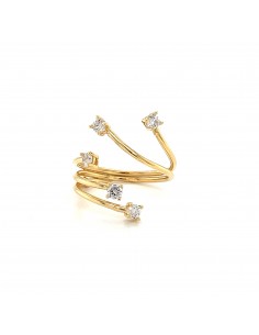 ANILLO CON PUNTOS ZN ORO 9K