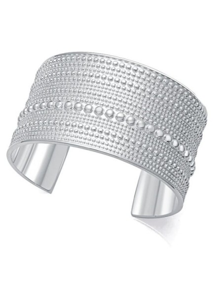 Pulsera de acero chapado en plata 999