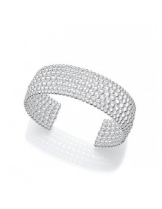 Pulsera de acero chapado en plata 999 