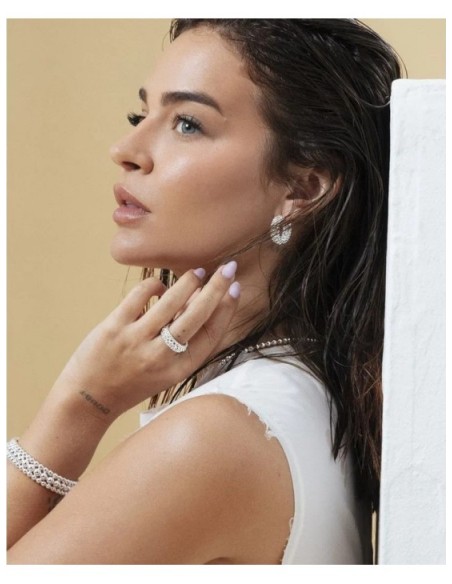 Anillo de acero chapado en plata 999 Laura Escanes