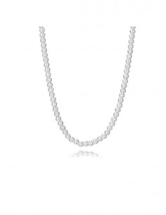 Collar de acero chapado en plata 999