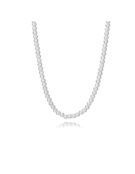 Collar de acero chapado en plata 999