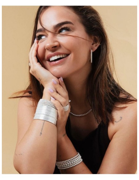 Collar de acero chapado en plata 999