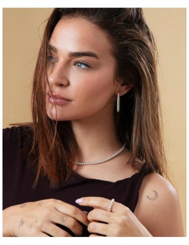 Collar de acero chapado en plata 999