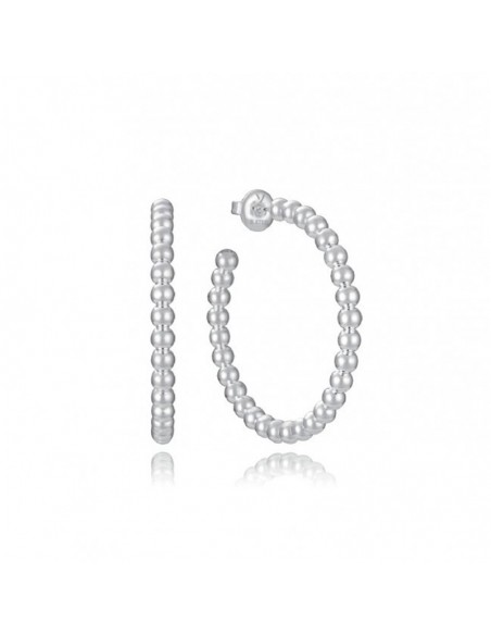 Pendientes de acero chapado en plata 999