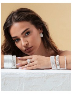 Pulsera de acero chapado en plata 999 2